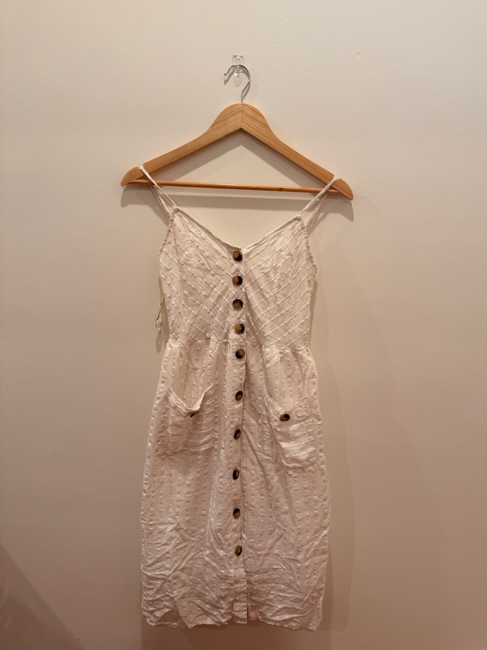 white button front midi dress!